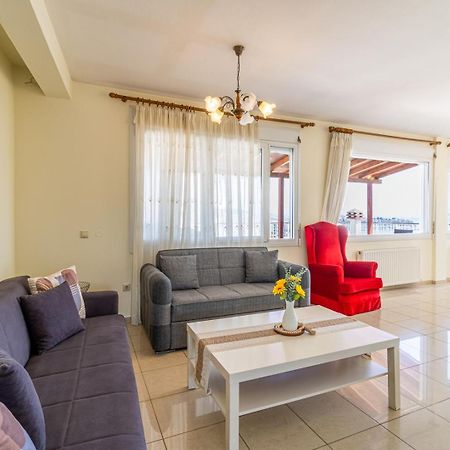 Finas Penthouse,Private Terrace,Great View,Mins From Sea Apartment Kavála Luaran gambar