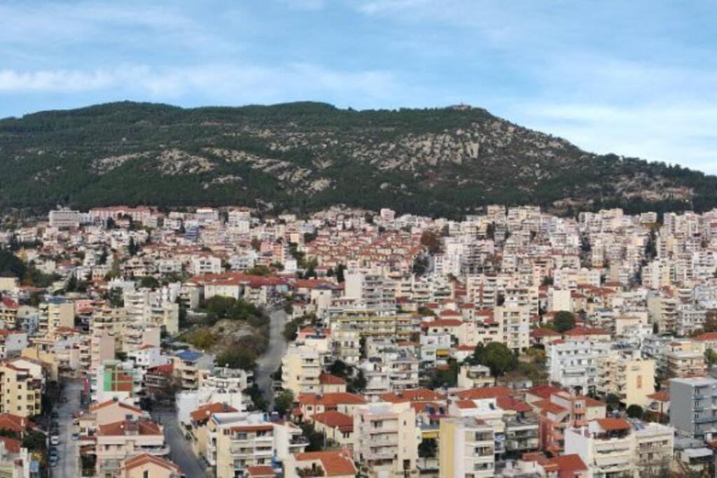 Finas Penthouse,Private Terrace,Great View,Mins From Sea Apartment Kavála Luaran gambar