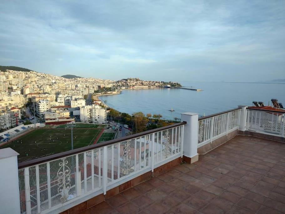 Finas Penthouse,Private Terrace,Great View,Mins From Sea Apartment Kavála Luaran gambar