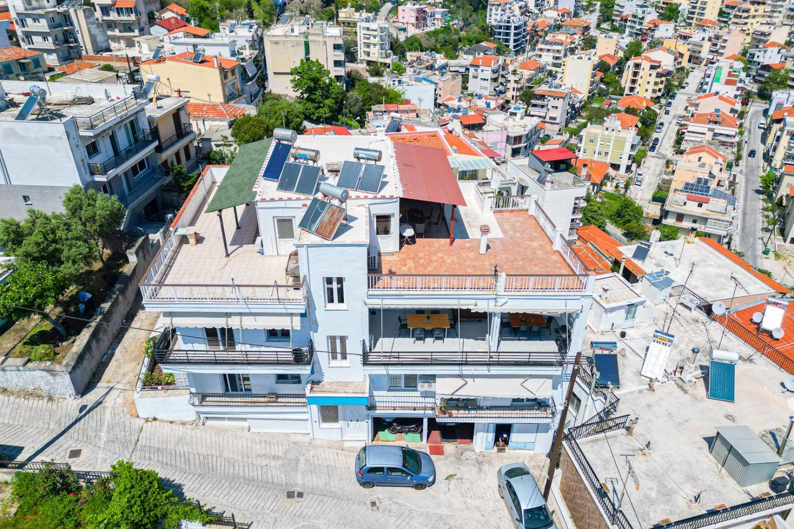 Finas Penthouse,Private Terrace,Great View,Mins From Sea Apartment Kavála Luaran gambar